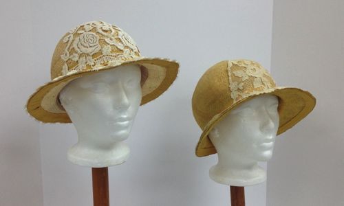 Here are the two hats together.  The original is on the right and the reproduction is on the left.