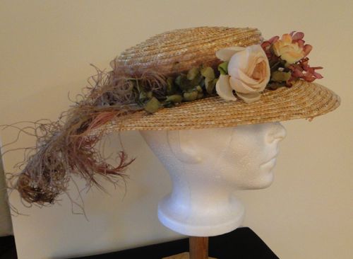 This style of hat might be worn for gardening work by upper class ladies.