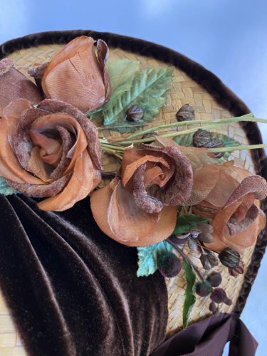 Detail of Hand-tinted roses.