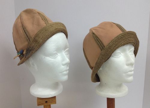 The hat on the right is a copy of the original 1920's hat on the left.