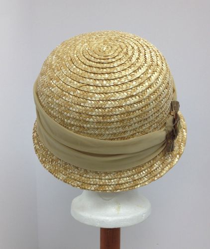 This narrow-brimmed straw cloche was made in 2017 for the TV show Damnation on NBC.