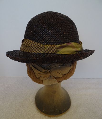 This dark purple straw cloche is a re-model of an existing hat, made for the pilot of the TV series Damnation in 2016.