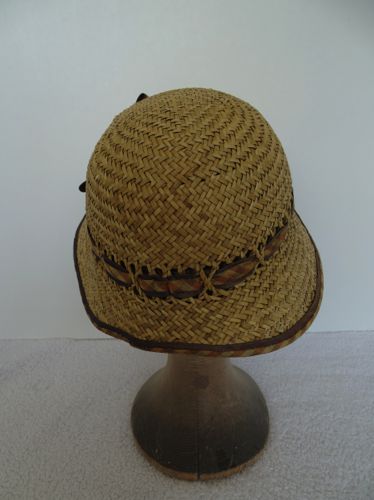 This straw cloche was re-blocked from an existing hat for the pilot of the TV series Damnation in 2016.