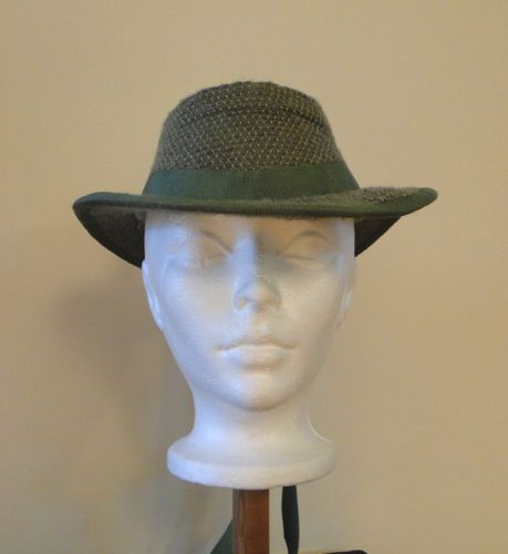 Buckram Riding hat covered with green tweed made for “Hell On Wheels” 2012.