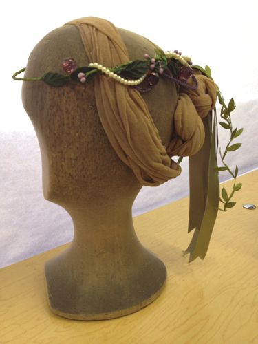 The other side of the headdress for Virginia Madsen.