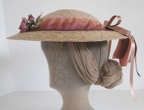 Originally this hat came from a thrift store and the brim and crown were both made smaller to suit the styles of this period.