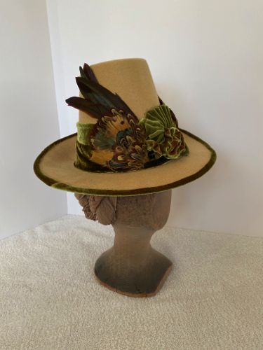 This copy of an 1883 hat was made from a magazine illustration.