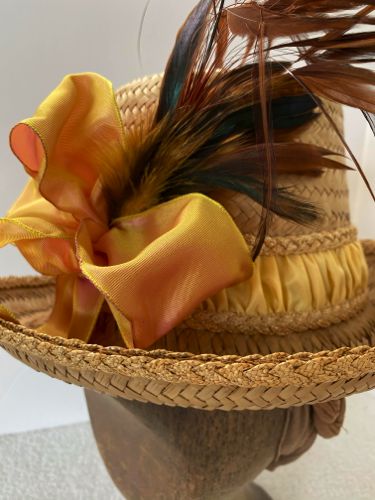 1880s-straw-hat-gold-ribbon-feathers4