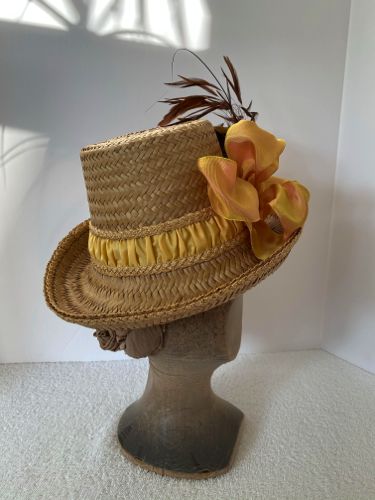 1880s-straw-hat-gold-ribbon-feathers9
