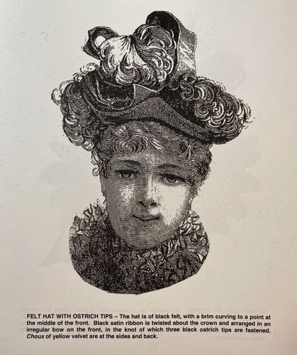 Here's the image from Harpers Bazar that was in the inspiration for the hat.