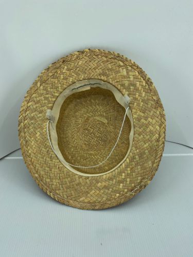 Inside view of the hat, including the head size ribbon.